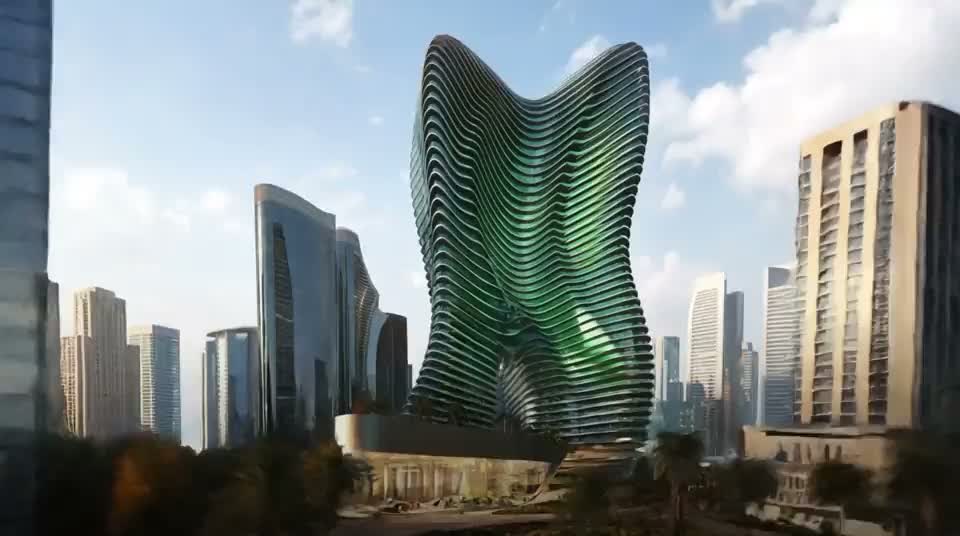 Bugatti Residences architectural scroll-film experience